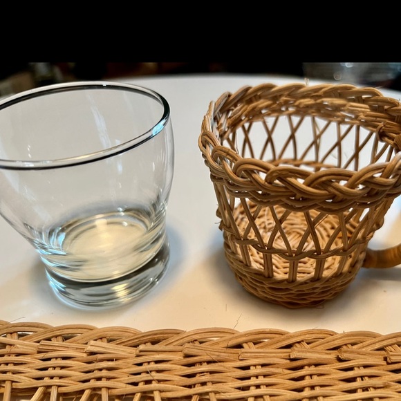 Vintage Rattan Boho 2 Place Settings Dining - Picture 6 of 8